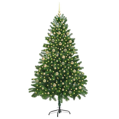 Artificial Christmas Tree with 300 LEDs with Stand Green 210 cm