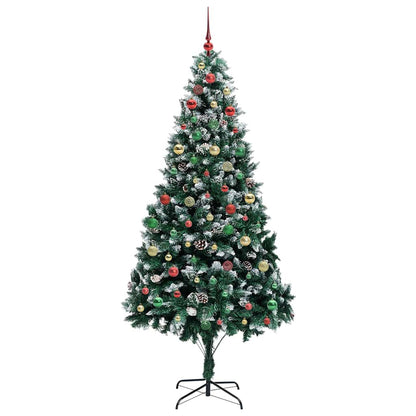 Artificial Christmas Tree with 300 LEDs with Stand Green 210 cm