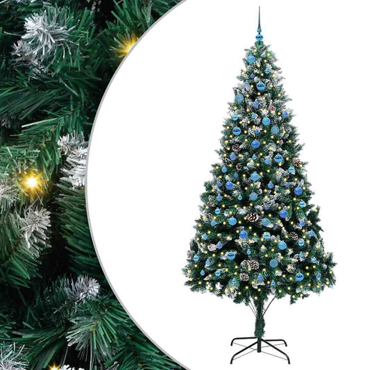 Artificial Christmas Tree with 300 LEDs with Stand Green 240 cm