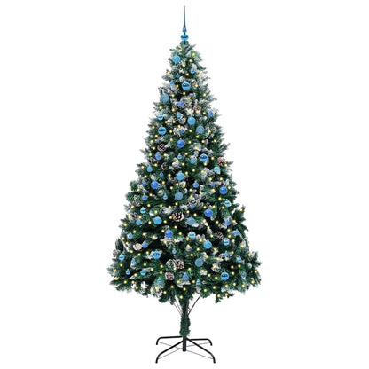 Artificial Christmas Tree with 300 LEDs with Stand Green 240 cm