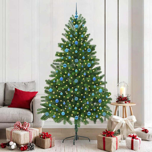 Christmas Tree with 300 LEDs with Stand Green 210 cm PE