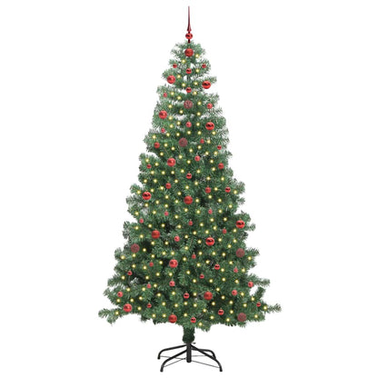 Christmas Tree with 300 LEDs with Stand Green 240 cm PVC