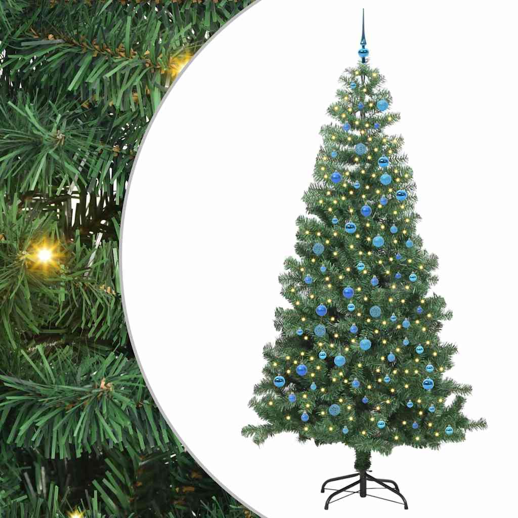 Christmas Tree with 300 LEDs with Stand Green 240 cm PVC