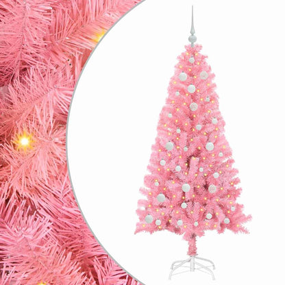 Christmas Tree with 150 LEDs with Stand Pink 150 cm PVC