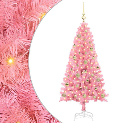 Christmas Tree with 150 LEDs with Stand Pink 150 cm PVC