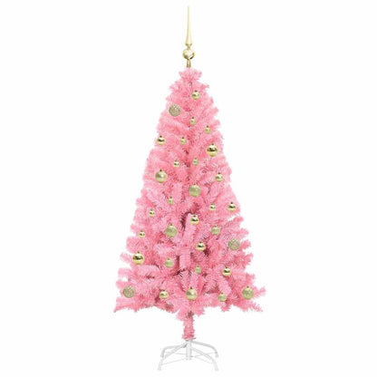 Christmas Tree with 150 LEDs with Stand Pink 150 cm PVC