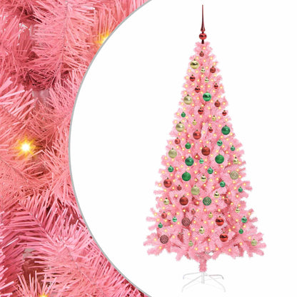 Christmas Tree with 300 LEDs with Stand Pink 180 cm PVC