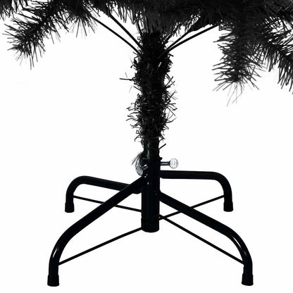 Christmas Tree with 150 LEDs with Stand Black 150 cm PVC