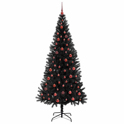 Christmas Tree with 300 LEDs with Stand Black 210 cm PVC