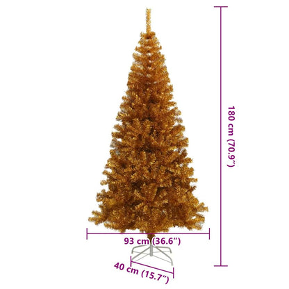 Christmas Tree with 300 LEDs with Stand Gold 180 cm PET