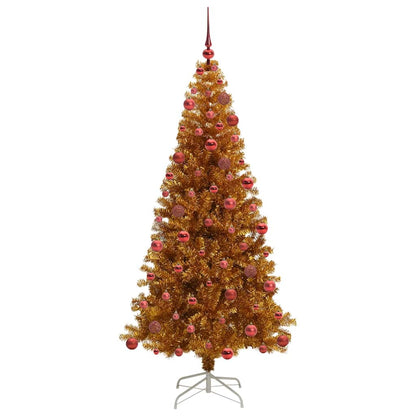 Christmas Tree with 300 LEDs with Stand Gold 180 cm PET