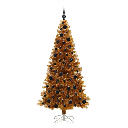 Christmas Tree with 300 LEDs with Stand Gold 180 cm PET