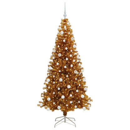 Christmas Tree with 300 LEDs with Stand Gold 180 cm PET