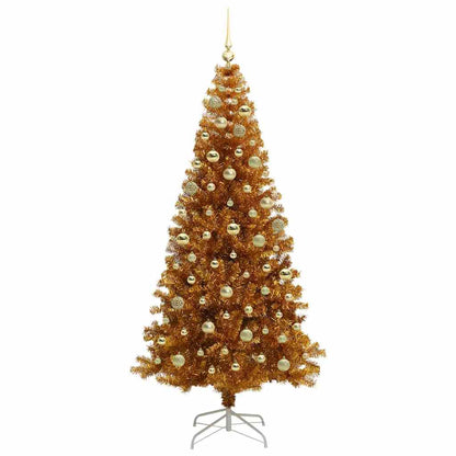 Christmas Tree with 300 LEDs with Stand Gold 180 cm PET