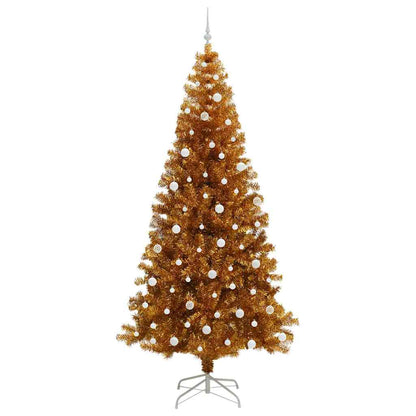 Christmas Tree with 300 LEDs with Stand Gold 240 cm PET
