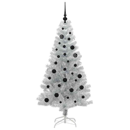 Christmas Tree with 150 LEDs with Stand Silver 150 cm PET
