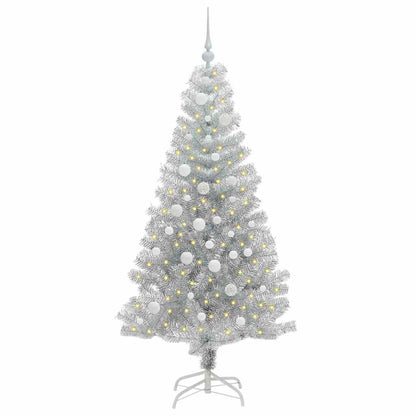 Christmas Tree with 150 LEDs with Stand Silver 150 cm PET