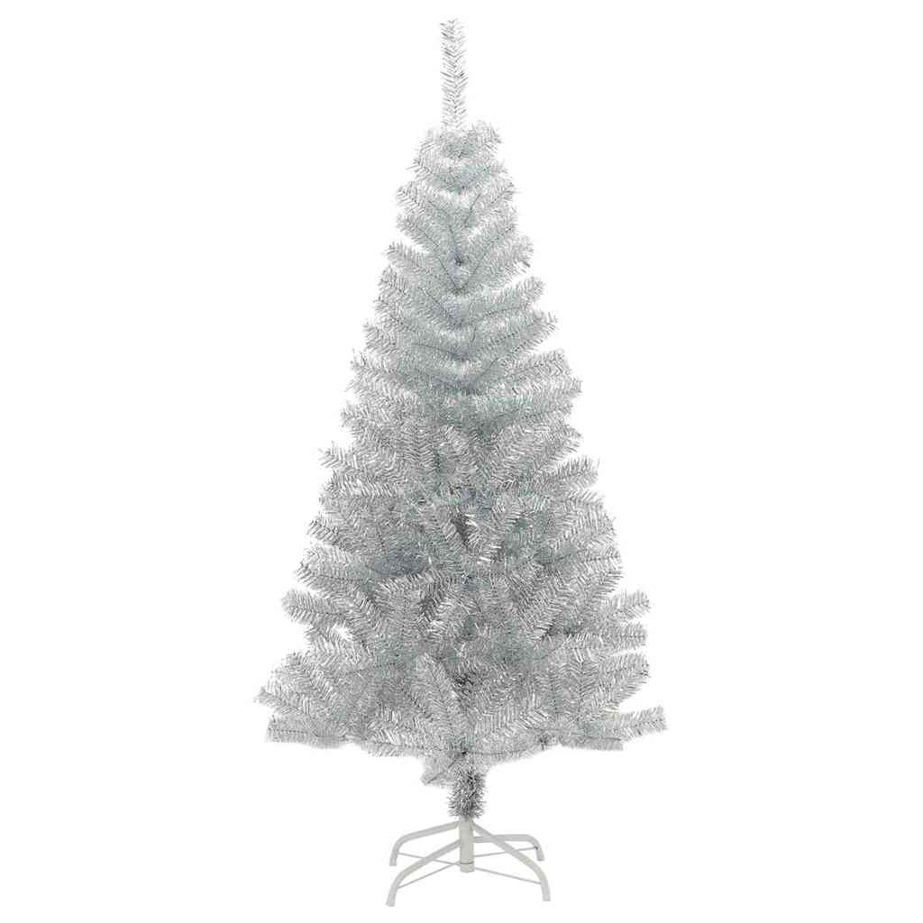 Christmas Tree with 150 LEDs with Stand Silver 150 cm PET