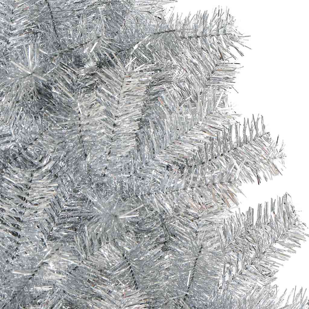 Christmas Tree with 300 LEDs with Stand Silver 210 cm PET