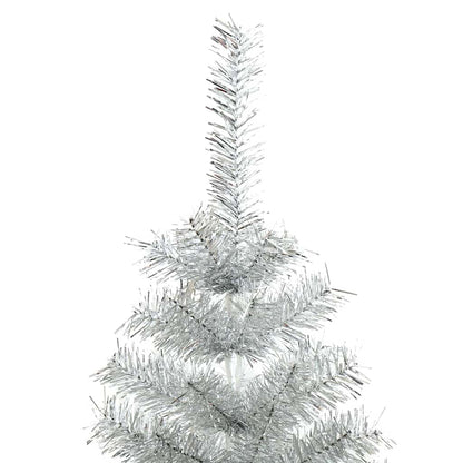 Christmas Tree with 300 LEDs with Stand Silver 210 cm PET