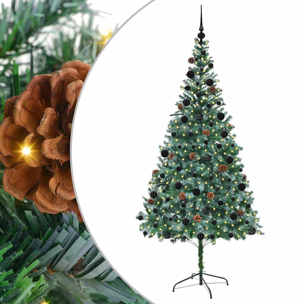 Artificial Christmas Tree with Stand Green 210 cm PVC and Steel