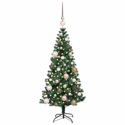 Artificial Pre-lit Christmas Tree Green 120 cm PVC and Metal