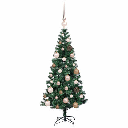 Artificial Pre-lit Christmas Tree Green 120 cm PVC and Metal