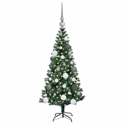 Artificial Pre-lit Christmas Tree Green 120 cm PVC and Metal