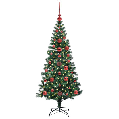 Artificial Pre-lit Christmas Tree Green 120 cm PVC and Metal