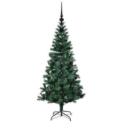 Artificial Pre-lit Christmas Tree Green 120 cm PVC and Metal