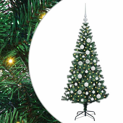Artificial Pre-lit Christmas Tree Green 120 cm PVC and Metal