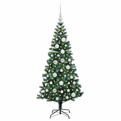 Artificial Pre-lit Christmas Tree Green 120 cm PVC and Metal