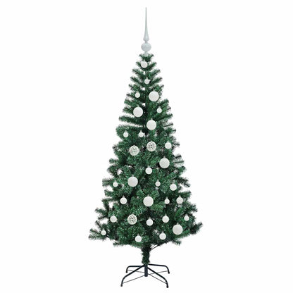 Artificial Pre-lit Christmas Tree Green 120 cm PVC and Metal