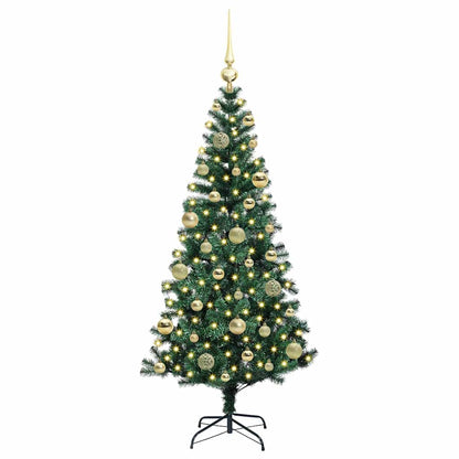 Artificial Pre-lit Christmas Tree Green 120 cm PVC and Metal