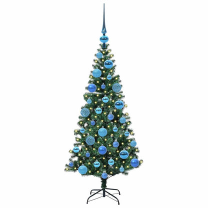 Artificial Pre-lit Christmas Tree Green 120 cm PVC and Metal