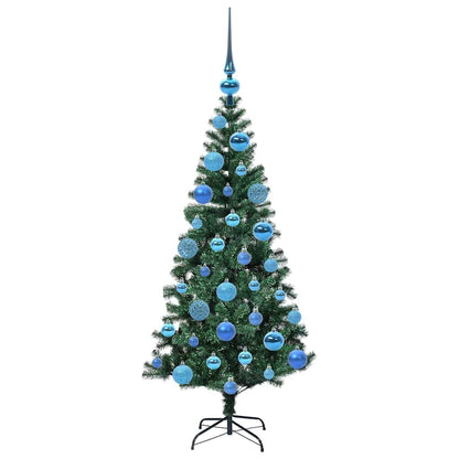 Artificial Pre-lit Christmas Tree Green 120 cm PVC and Metal