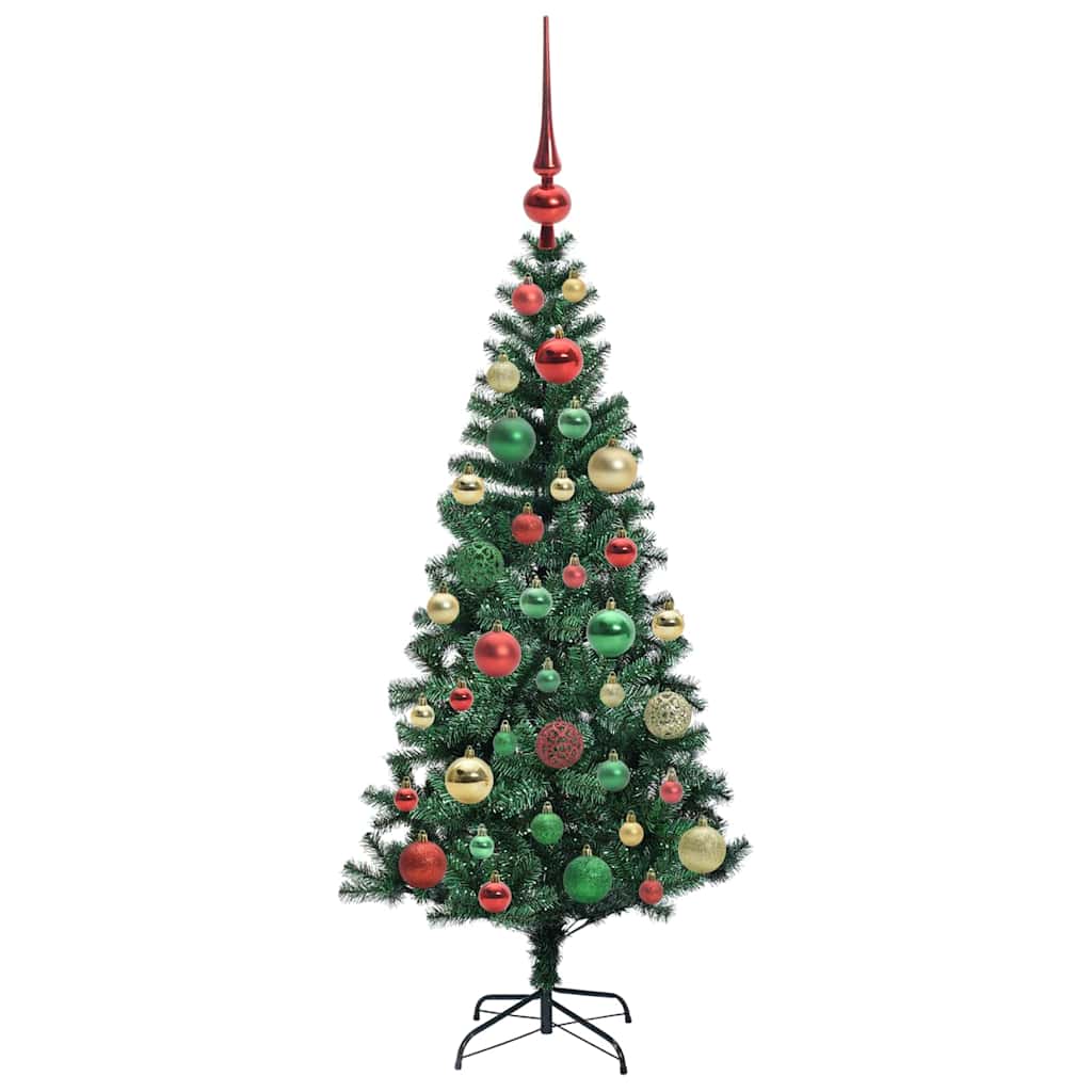 Artificial Pre-lit Christmas Tree Green 120 cm PVC and Metal
