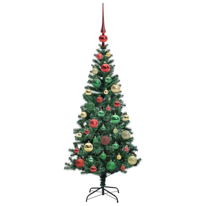 Artificial Pre-lit Christmas Tree Green 120 cm PVC and Metal