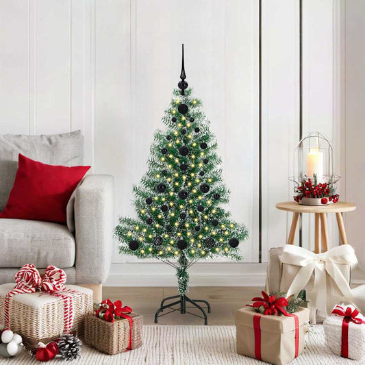 Artificial Christmas Tree Snow Flocked with LED Light 120 cm
