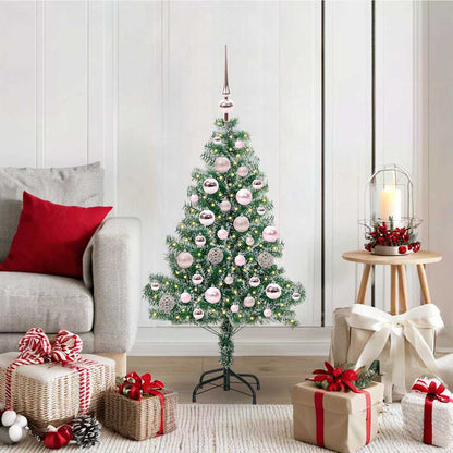 Artificial Christmas Tree Snow Flocked with LED Light 120 cm
