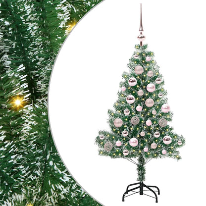 Artificial Christmas Tree Snow Flocked with LED Light 120 cm