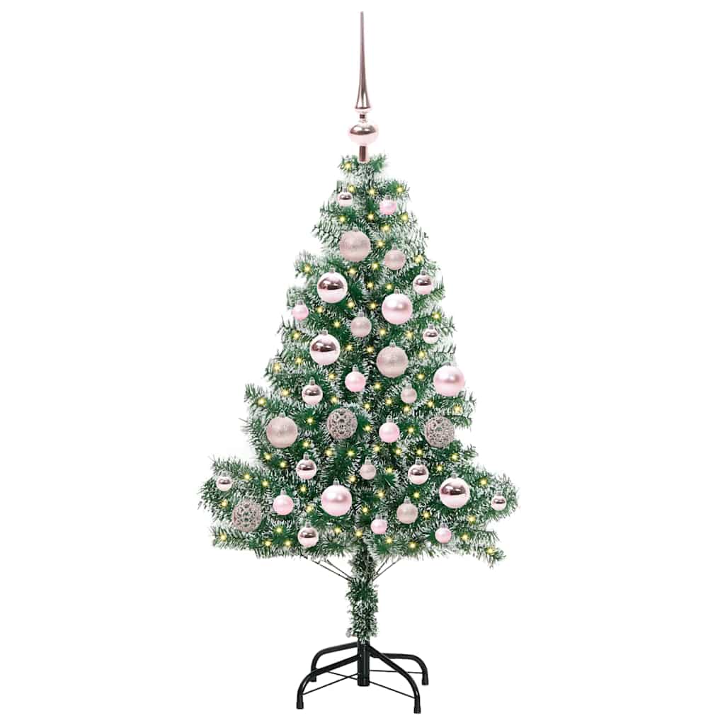 Artificial Christmas Tree Snow Flocked with LED Light 120 cm