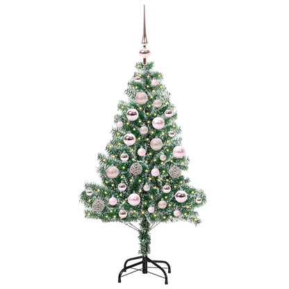Artificial Christmas Tree Snow Flocked with LED Light 120 cm