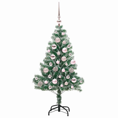 Artificial Christmas Tree Snow Flocked with LED Light 120 cm