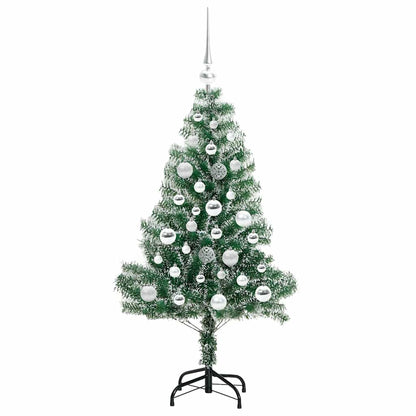 Artificial Christmas Tree Snow Flocked with LED Light 120 cm