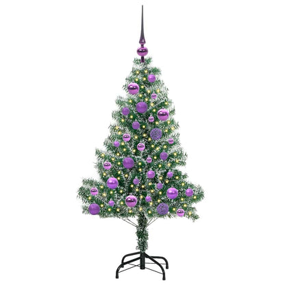 Artificial Christmas Tree Snow Flocked with LED Light 120 cm