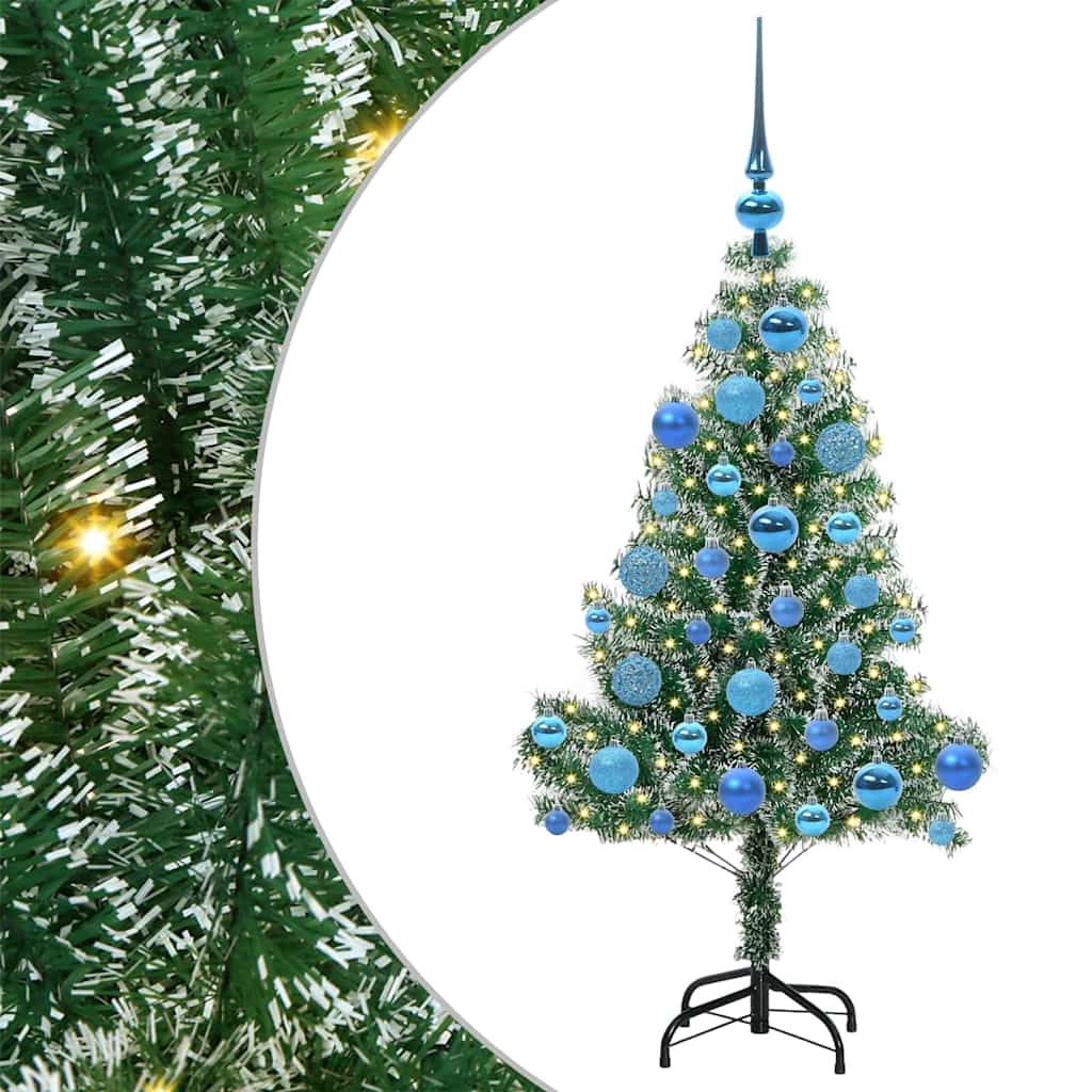 Artificial Christmas Tree Snow Flocked with LED Light 120 cm
