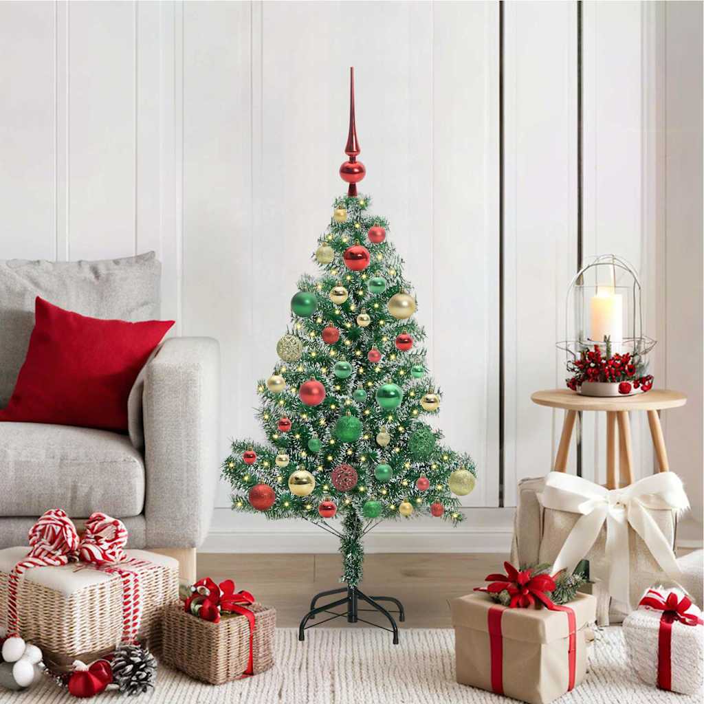 Artificial Christmas Tree Snow Flocked with LED Light 120 cm