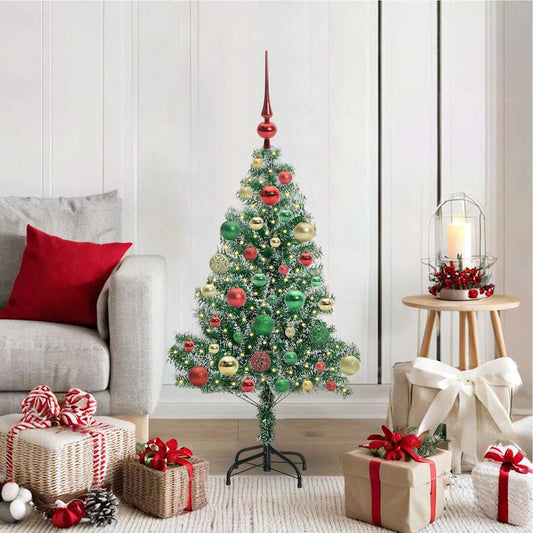 Artificial Christmas Tree Snow Flocked with LED Light 120 cm