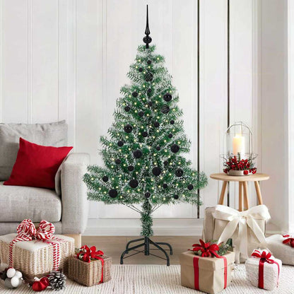 Artificial Christmas Tree Snow Flocked with LED Light 150 cm